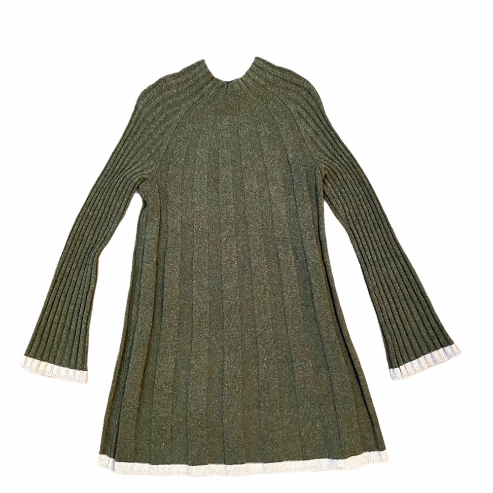 ANTHROPOLOGIE Arsenau Sweater Dress Olive - Picture 9 of 9